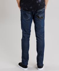 Calca-Jeans-Masculina-Skinny-com-Bolsos-Resinado-Azul-Escuro-8903191-Azul_Escuro_2