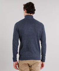 Sueter-Masculino-Gola-Alta-com-Ziper-em-Trico-Mescla-Azul-Marinho-8850234-Azul_Marinho_2