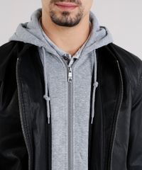 Jaqueta-Masculina-Bomber-2-em-1-com-Capuz-Removivel-em-Moletom-Preta-8851701-Preto_4