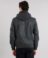 Jaqueta-Masculina-Bomber-2-em-1-com-Capuz-Removivel-em-Moletom-Chumbo-8851701-Chumbo_2