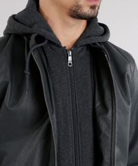 Jaqueta-Masculina-Bomber-2-em-1-com-Capuz-Removivel-em-Moletom-Chumbo-8851701-Chumbo_4