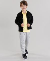 Calca-Infantil-em-Moletom-com-Bolsos-Barra-Texturizada-com-Punho-Cinza-Mescla-Claro-8861845-Cinza_Mescla_Claro_3