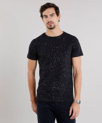 Camiseta-Masculina-Slim-Fit-Estampada-de-Respingos-Manga-Curta-Gola-Careca-Preta-9115993-Preto_1