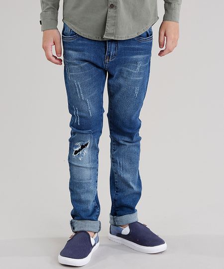 Calca-Jeans-Infantil-Skinny-Destroyed-Azul-Escuro-9046937-Azul_Escuro_1 Calca-Jeans-Infantil-Skinny-Destroyed-Azul-Escuro-9046937-Azul_Escuro_1