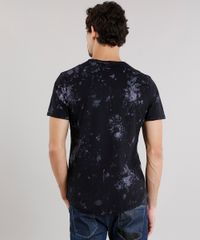 Camiseta-Masculina-Slim-Fit-Estampada-Floral-Manga-Curta-Gola-Careca-Preto-8969826-Preto_2
