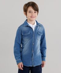 Camisa-Jeans-Infantil-em-Moletom-com-Bolso-Manga-Longa--Azul-Medio-8866668-Azul_Medio_1
