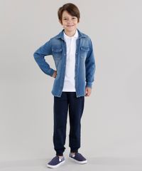 Camisa-Jeans-Infantil-em-Moletom-com-Bolso-Manga-Longa--Azul-Medio-8866668-Azul_Medio_3