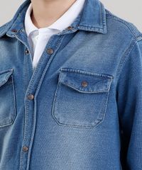 Camisa-Jeans-Infantil-em-Moletom-com-Bolso-Manga-Longa--Azul-Medio-8866668-Azul_Medio_4