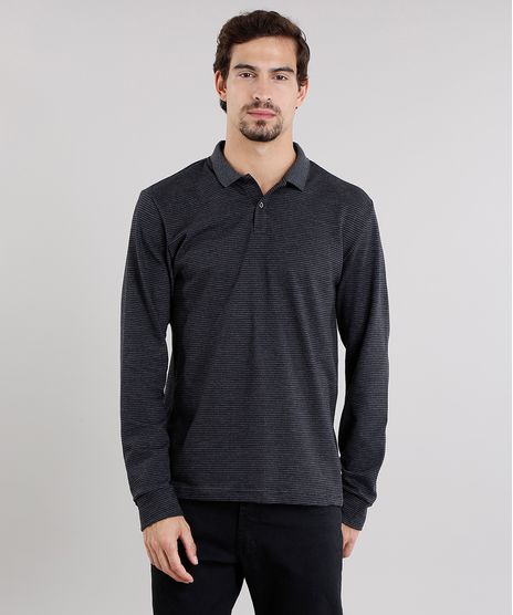 Polo-Masculina-Listrada-Texturizada-Manga-Longa-Cinza-Mescla-Escuro-9118669-Cinza_Mescla_Escuro_1