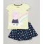 Conjunto-Infantil-de-Blusa-Peppa-Pig-Manga-Curta-Amarela---Short-Saia-Estampado-de-Poa-com-Laco-em-Algodao---Sustentavel-Azul-Marinho-9079359-Azul_Marinho_1