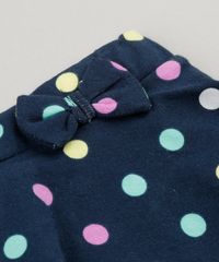 Conjunto-Infantil-de-Blusa-Peppa-Pig-Manga-Curta-Amarela---Short-Saia-Estampado-de-Poa-com-Laco-em-Algodao---Sustentavel-Azul-Marinho-9079359-Azul_Marinho_4