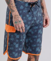 Bermuda-Surf-Masculina-Estampada-de-Folhagens-com-Bolso-Verde-Escuro-8909856-Verde_Escuro_4