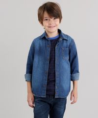 Camisa-Jeans-Infantil-com-Bolso-Manga-Longa--Azul-Escuro-9046825-Azul_Escuro_1