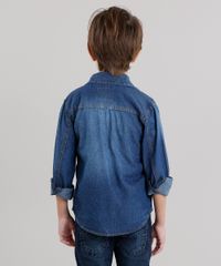Camisa-Jeans-Infantil-com-Bolso-Manga-Longa--Azul-Escuro-9046825-Azul_Escuro_2