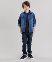 Camisa-Jeans-Infantil-com-Bolso-Manga-Longa--Azul-Escuro-9046825-Azul_Escuro_3