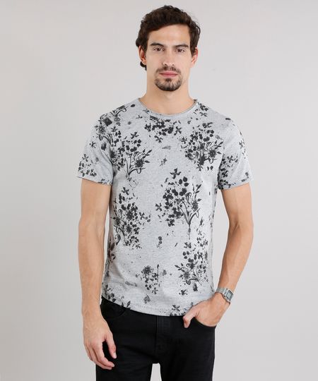 Camiseta-Masculina-Slim-Fit-Estampada-Floral-Manga-Curta-Gola-Careca-Cinza-Mescla-8969826-Cinza_Mescla_1 Camiseta-Masculina-Slim-Fit-Estampada-Floral-Manga-Curta-Gola-Careca-Cinza-Mescla-8969826-Cinza_Mescla_1