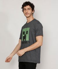 Camiseta-Masculina-Manga-Curta-Gola-Careca-Creeper-Minecraft-Cinza-Mescla-Escuro-9982203-Cinza_Mescla_Escuro_6