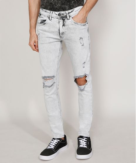 Calca-Jeans-Masculina-Skinny-Destroyed-Marmorizada-Cinza-Claro-9981194-Cinza_Claro_1
