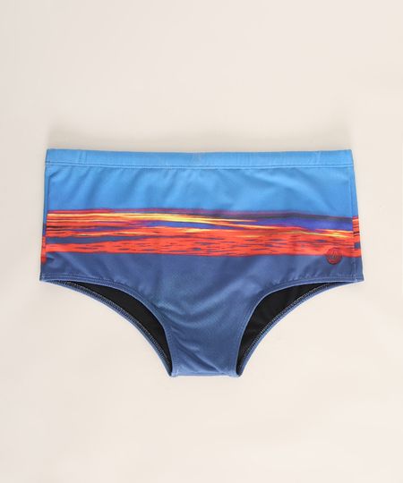 Sunga-Masculina-Tradicional-Estampada-com-Protecao-UV50--Azul-9977790-Azul_1