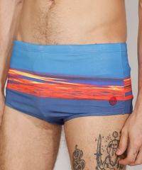 Sunga-Masculina-Tradicional-Estampada-com-Protecao-UV50--Azul-9977790-Azul_5
