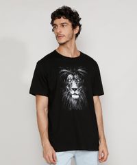 Camiseta-Masculina-Manga-Curta-Gola-Careca-Leao-Preta-9978115-Preto_1