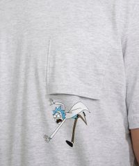 Camiseta-Masculina-Manga-Curta-Gola-Careca-Rick-and-Morty-com-Bolso-Cinza-Mescla-Claro-9982202-Cinza_Mescla_Claro_2
