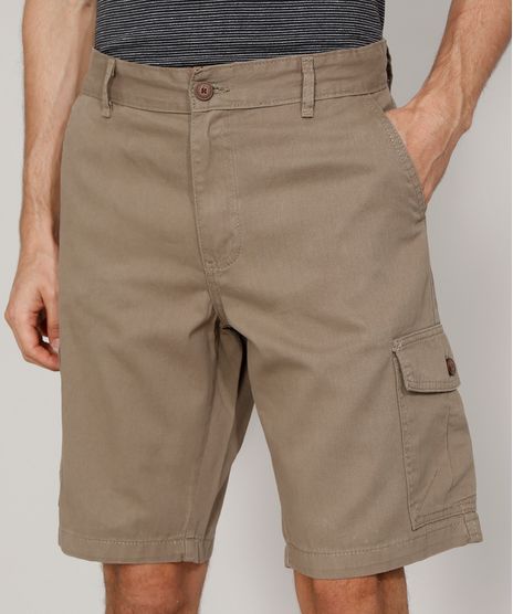 Bermuda-Masculina-de-Sarja-Cargo-Kaki-9974906-Kaki_1