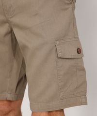 Bermuda-Masculina-de-Sarja-Cargo-Kaki-9974906-Kaki_5