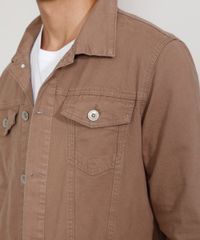 Jaqueta-de-Sarja-Masculina-Trucker-com-Bolsos-Kaki-9961928-Kaki_6
