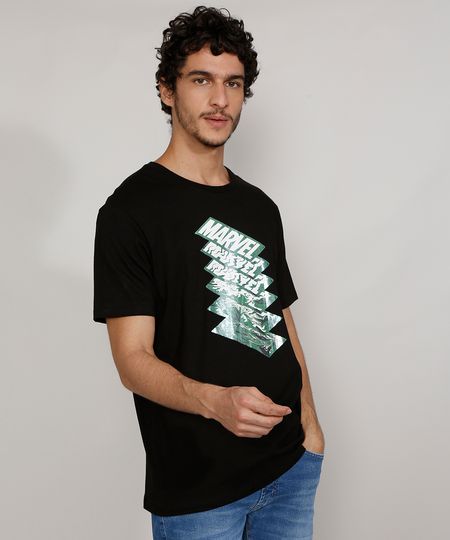Camiseta-Masculina-Manga-Curta-Gola-Careca-Marvel-Metalizada-Preta-9976199-Preto_1 Camiseta-Masculina-Manga-Curta-Gola-Careca-Marvel-Metalizada-Preta-9976199-Preto_1