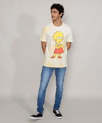 Camiseta-Masculina-Estampada-Manga-Curta-Gola-Careca-Tie-Dye-Lisa-Simpson-Amarela-9973600-Amarelo_3