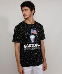 Camiseta-Masculina-Estampada-Manga-Curta-Gola-Careca-Snoopy-Astronauta-Preta-9978103-Preto_1