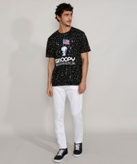 Camiseta-Masculina-Estampada-Manga-Curta-Gola-Careca-Snoopy-Astronauta-Preta-9978103-Preto_3