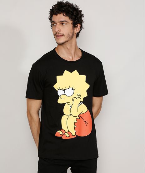 Camiseta-Masculina-Manga-Curta-Gola-Careca-Lisa-Simpson-Preta-9978119-Preto_1