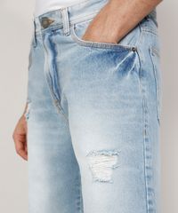Bermuda-Jeans-Masculina-Slim-com-Rasgos-e-Barra-a-Fio-Azul-Claro-9972481-Azul_Claro_5