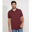 Polo-de-Piquet-Masculina-Tradicional-com-Bolso-Quadriculado-Manga-Curta-Vinho-9948843-Vinho_1