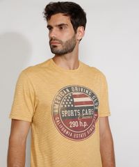 Camiseta-Masculina-Manga-Curta-Gola-Careca--Sports-Cars-Classics--Mostarda-9981739-Mostarda_5