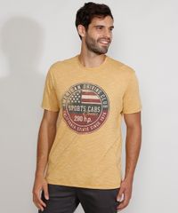 Camiseta-Masculina-Manga-Curta-Gola-Careca--Sports-Cars-Classics--Mostarda-9981739-Mostarda_6