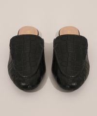 Mule-Feminino-Texturizado-Cobra-Via-Uno-Preto-9983616-Preto_5