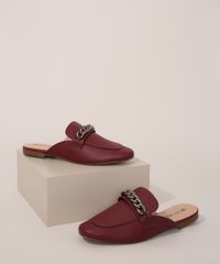 Mule-Feminino-com-Corrente-Via-Uno-Vinho-9983611-Vinho_1