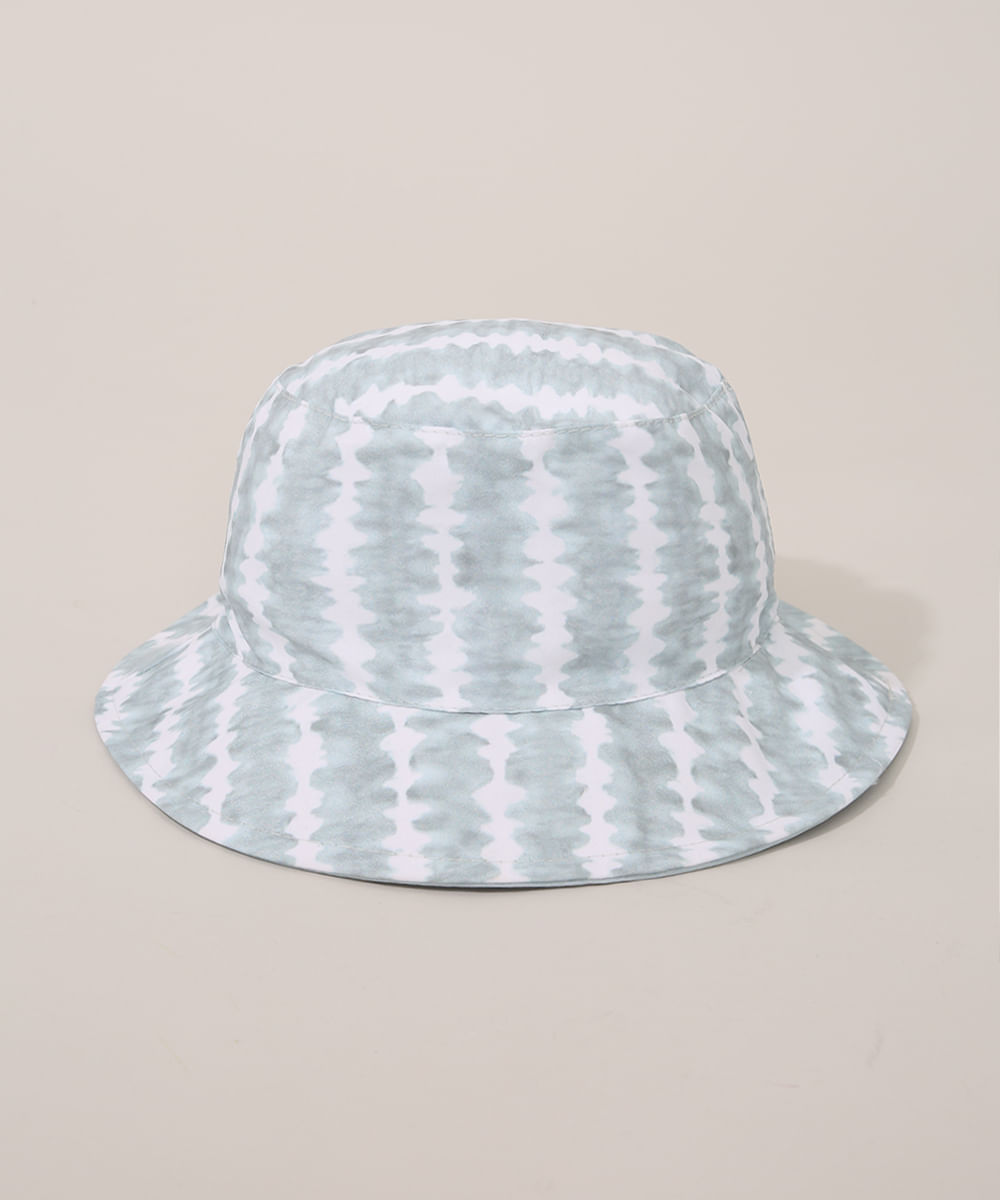 Bucket Hat Feminino Estampado Tie Dye Dupla Face Verde
