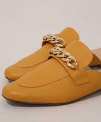 Mule-Feminino-com-Corrente-Via-Uno-Amarelo-9983610-Amarelo_3