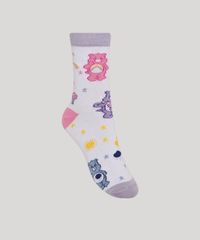 Meia-Feminina-Cano-Alto-Estampado-Ursinhos-Carinhosos-Lilas-9977261-Lilas_1
