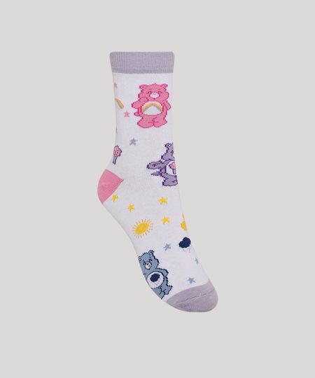 Meia-Feminina-Cano-Alto-Estampado-Ursinhos-Carinhosos-Lilas-9977261-Lilas_1