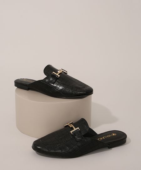 Mule-Feminino-Texturizado-Croco-com-Fivela-Via-Uno-Preto-9983609-Preto_1 Mule-Feminino-Texturizado-Croco-com-Fivela-Via-Uno-Preto-9983609-Preto_1