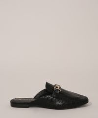 Mule-Feminino-Texturizado-Croco-com-Fivela-Via-Uno-Preto-9983609-Preto_2