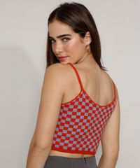 Top-Cropped-de-Trico-Feminino-Mindset-Estampado-Xadrez-Vichy-Alca-Fina-Decote-Redondo-Laranja-Escuro-9987234-Laranja_Escuro_2