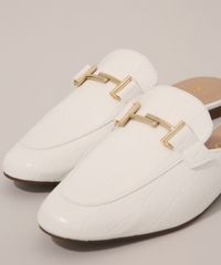 Mule-Feminino-Via-Uno-Texturizado-Croco-com-Fivela-Branco-9983608-Branco_3