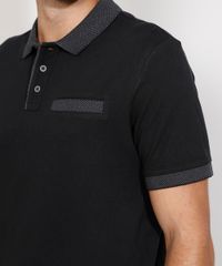 Polo-de-Piquet-Masculina-Tradicional-com-Bolso-Quadriculado-Manga-Curta-Preta-9948843-Preto_5
