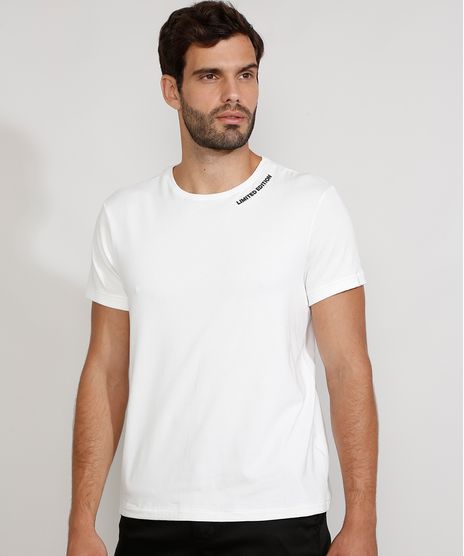 Camiseta-Masculina-Slim-Manga-Curta-Gola-Careca--Limited-Edition--com-Relevo-Branca-9968296-Branco_1